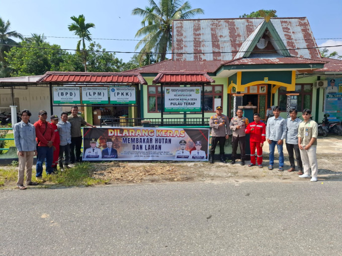 Sosialisasi Kesiapsiagaan Penanganan Karhutla di Wilayah Hukum Polsek Bangkinang Barat