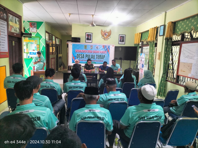 Tingkatkan kesadaran hukum, Desa Pulau Terap menyelenggarakan Sosialisasi Hukum